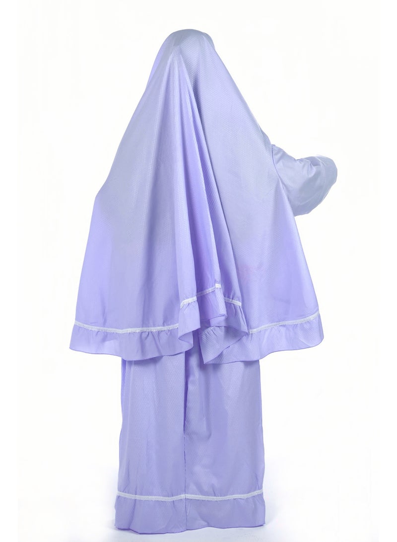AL BENT AL SHARQIEH Two pieces islamic prayer robe dress set with sleeve - Image 3